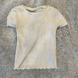 Aeropostale Cream Striped Tank Top